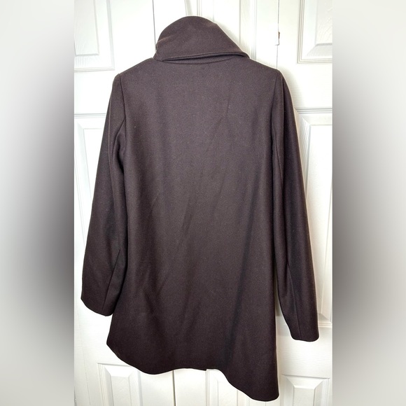 Mint BENETTON Brown Wool Jacket Pea Coat United Colors Of Benetton Classic Stile - Picture 5 of 9